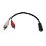 Cable miniplug Hembra a 2 RCA Macho