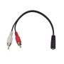 Cable miniplug Hembra a 2 RCA Macho