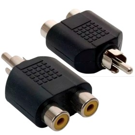 Splitter RCA 1 entrada macho a dos salidas hembra