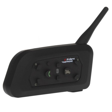 Intercomunicador Bluetooth para Casco de Moto Ejeas V6 1200 Mts