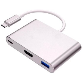 Adaptador USB Tipo C A Hdmi + Usb 3.0 + Tipo C