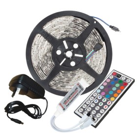 KIT RGB: 5Mts de led RGB Siliconado + Fuente + Controlador