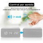Reloj led de madera con cargador inalambrico