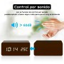 Reloj led de madera con cargador inalambrico
