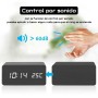 Reloj led de madera con cargador inalambrico