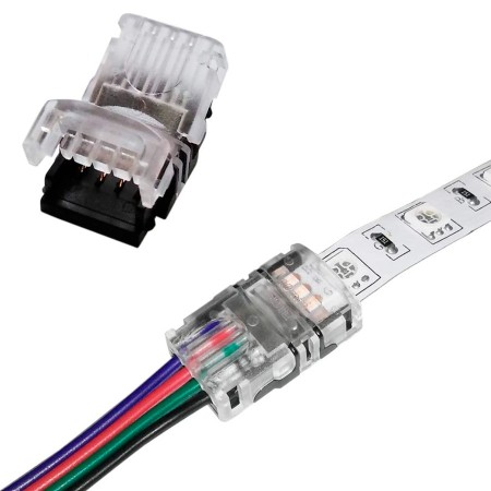 Conector 10mm tira de led RGB 10mm sin soldadura