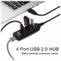 HUB USB 2,0 de alta velocidad, 4 puertos