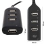 HUB USB 2,0 de alta velocidad, 4 puertos