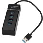 HUB USB 3,0 de alta velocidad, 4 puertos