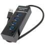 HUB USB 3,0 de alta velocidad, 4 puertos
