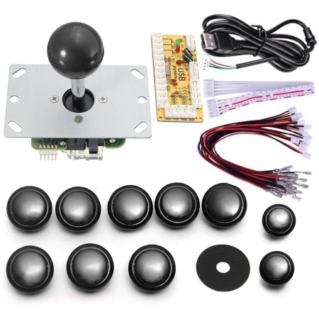KIT Palanca, 10 pulsadores y controlador para ARCADE