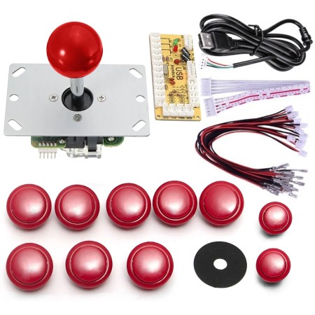 KIT Palanca, 10 pulsadores y controlador para ARCADE
