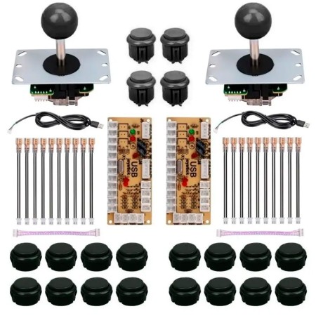 KIT Palanca, 10 pulsadores y controlador para ARCADE