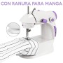 Mini Maquina de coser hogareña con ranura para mangas