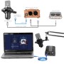 Kit de estudio Microfono BM800 con brazo + fuente phantom para radio / youtube