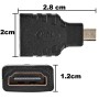 adaptador HDMI hembra A Micro HDMI macho ficha