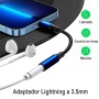 Conector Lightning a miniplug para audio iphone