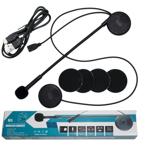 Headset bluetooth para casco M5